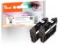 320239 - Peach Twin Pack Ink Cartridge black, compatible with Epson T3461, No. 34 bk*2, C13T34614010*2